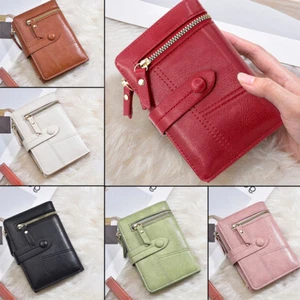 Mujeres Damas Cartera de Cuero Pequeña Compacta Portatarjetas de Crédito Cartera Plegable - Imagen 1 de 30
