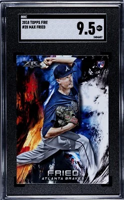 2018 Topps Fire #28 Max Fried Rookie SGC 9.5 RC - Image 1 of 2