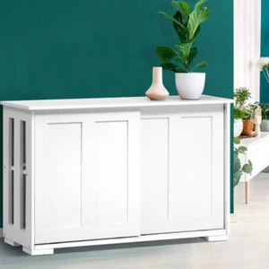 Artiss Buffet Sideboard Sliding Doors - SERA White - Picture 1 of 8
