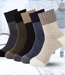 X3 Wool Socks Thermal Hiking Winter Boot Warm Thick Cozy Crew Comfy - Picture 1 of 6
