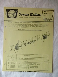1962 Cockshuttle 1800 Traktor Service Bulletin Broschüre Servolenkungspumpe - Bild 1 von 2