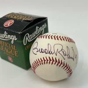 Autographed Brooks Robinson baseball. Official League Ball.