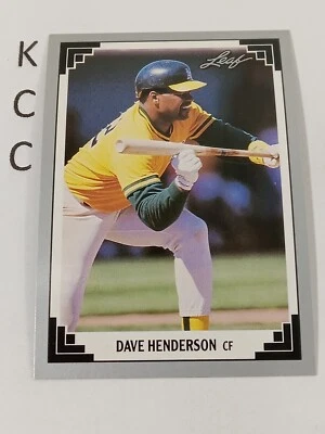 1991 Leaf Baseball #232 Dave Henderson Oakland Athletics - Image 1 of 2