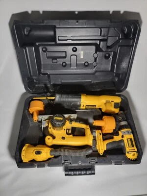 DEWALT 18-Volt Cordless 4 Tool Kit Drill, Saw, RECIP  Worklight  Great Condition - Image 1 of 4