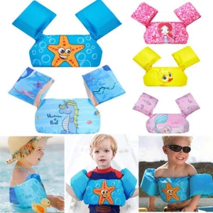 Kids Toddler Life Jacket Swim Aid Vest Child Arm Bands Floaties Pool Beach Blue - Picture 1 of 13