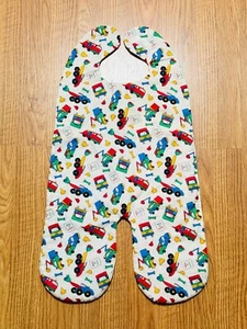 Vintage Full Length 25" Long Bib Apron ? Construction Equipment Vehicles Tools - Picture 1 of 7
