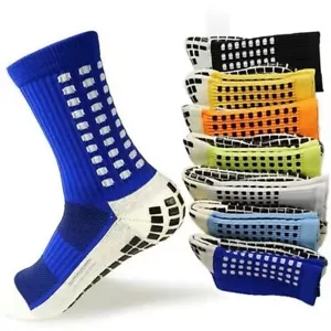 1 Pair Sport Socks Anti-Slip Grip Soccer Football Basketball Men Socks Premium - Picture 1 of 17