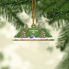 Personalized Soccer Ball Field Christmas Ornament, Soccer Filed Ornament, Soccer