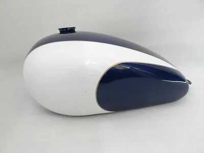 Tanque de gasolina para Triumph T150 Trident en pintura azul y blanca (tanque de combustible) Foto 1 de 4