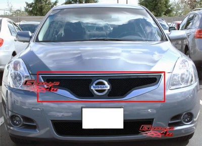 Fits 2010-2012 Nissan Altima Coupe Main Upper Stainless Black Mesh Grille Insert - Image 1 of 3