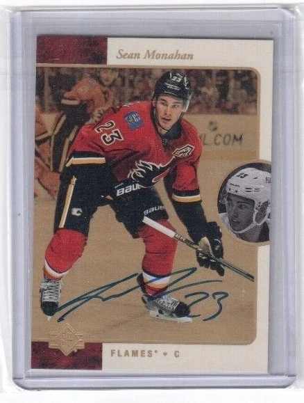 2015-16 SP Authentic Retro Gold Autograph R3 Sean Monahan Calgary Flames 1:640 - Image 1 of 2