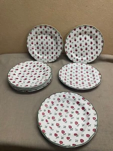 Johnson Brothers set of 8 Plates 8" in size England Bordeaux apple pattern - Picture 1 of 23