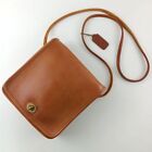 OLD COACH Turnlock Shoulder Bag Brown Glove Tanned Leather 7.9x7.7x2.4in USA Mad