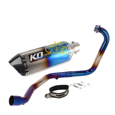Silenciadores azules de tubo de enlace de cabezal sistema de escape completo para Suzuki Gixxer 250 SF250 Foto 1 de 4