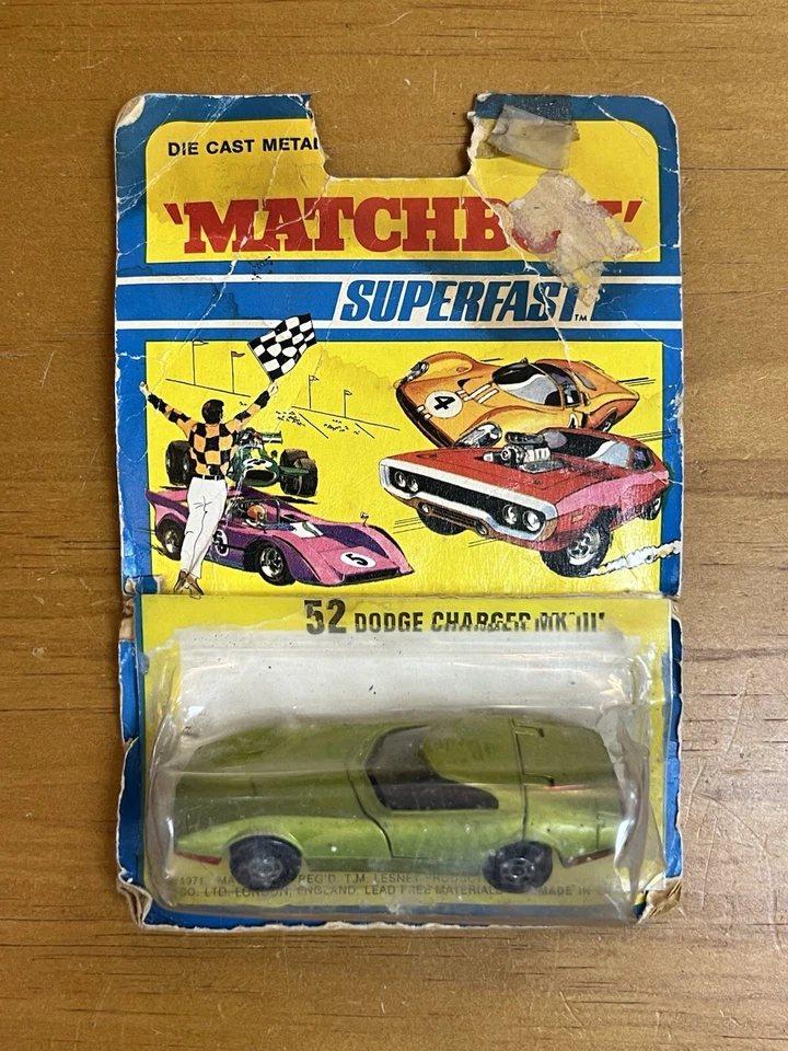 Tarjeta Matchbox Super Fast 1971 Vintage Hot Wheels Blister Popped Poor Header Foto 1 de 4