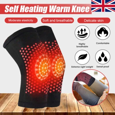 2x Self Heating Knee Support Brace Arthritis Warm Massager Pad Joint Pain Relief