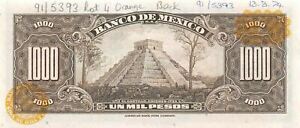 México  1000  Pesos  13.3.74  Archival Test note  Uncirculated Banknote Me14