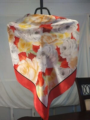 adrienne vittadini  Red Floral scarf/Shawl - Image 1 of 4