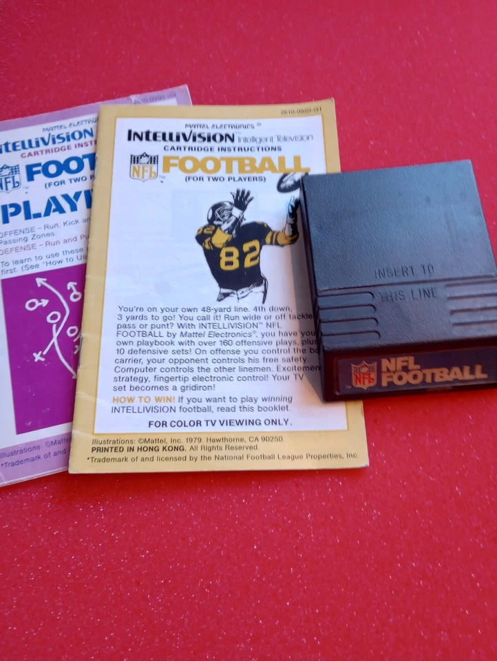 Intellivision Mattel 1979 NFL Football With Booklet & Playcard Not Tested - Image 1 of 1