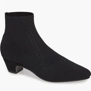 Eileen Fisher Purl Sock Bootie 7 Black - Picture 1 of 7