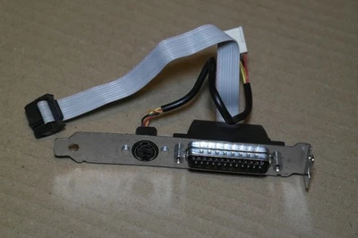 PS/2  mouse port mini DIN 4 pin for AT motherboards female DB25 serial  RS-232 - Image 1 of 2