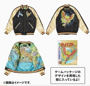 Pokemon Center Gold Sukajan Jacket Nylon Polyester Size M Unused New - Picture 1 of 1