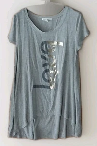 Aeropostale Womens Small Gray Marled Tunic Shirt Dress  Mini Casual Boho Lounge - Picture 1 of 12