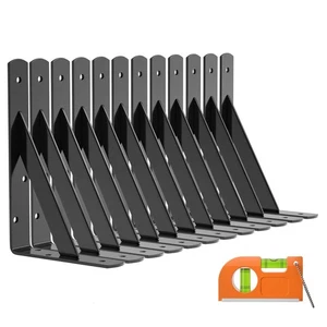 Paquete de 12 soportes de estante de alta resistencia de 8 pulgadas, aptos para pared para 8 estantes flotantes de 10 pulgadas... - Imagen 1 de 7