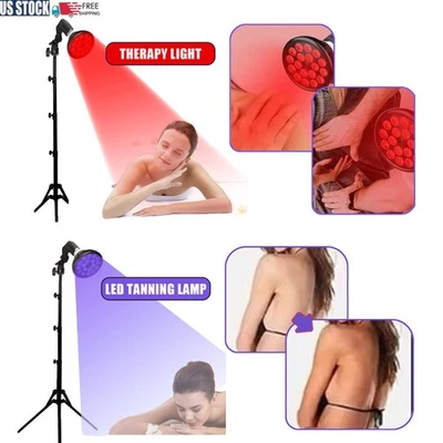 Blue Tanning lamp Thearpy Light 红外线红灯带可调节支架 室内的 — 第 1/4 张图片