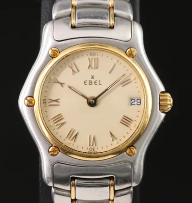 Reloj unisex Ebel 1911 acero inoxidable y oro de 18 quilates dos tonos fecha ventana Foto 1 de 4