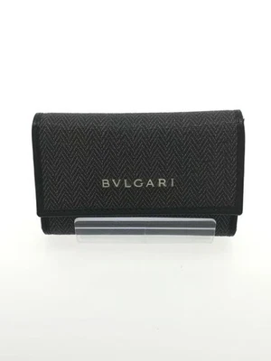 Estojo chave de couro masculino BVLGARI, estampa cinza, 32583 - Imagem 1 de 4
