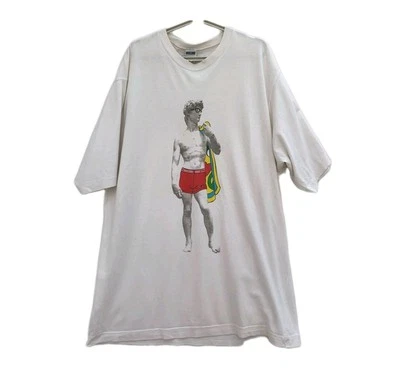 Moschino Mare Camiseta David Estatua Traje de Baño Gráfico Blanco Hecho en Italia L #60 Foto 1 de 4