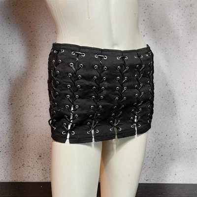 VINTAGE Y2K Tripp NYC Mini Skirt Size S Gothic Vampire Ring Lace Rave Mallgoth - Image 1 of 3