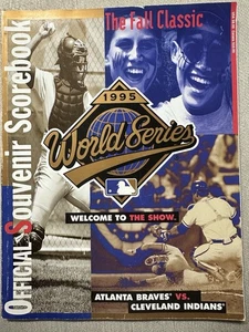 1995 World Series Scorebook Program Cleveland Indians vs Atlanta Braves Unscored - Bild 1 von 3