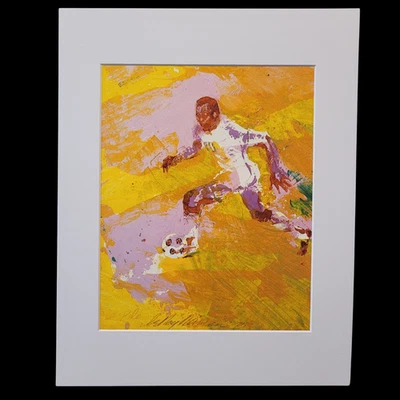 Impresión coleccionable mate firmada por Leroy Neiman "Pele" Foto 1 de 4