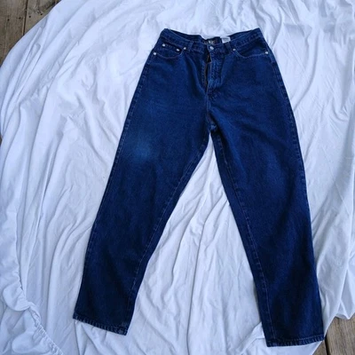 Jeans skinny feminino L.A. Blues 16 azul cintura alta algodão lavagem escura vintage - Imagem 1 de 4