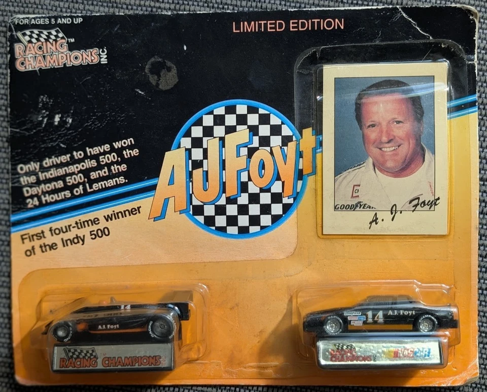 Juego De Dos Coches Die Cast Vintage Racing Champions Edición Limitada A J Foyt 1/64 Foto 1 de 1