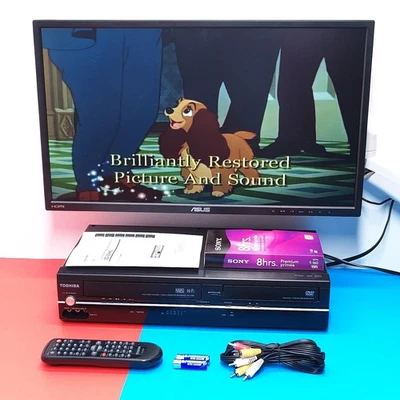 Reformado Toshiba SD-V296 DVD/VCR Combo Reproductor Paquete Control Remoto Manual Cinta VHS Foto 1 de 4