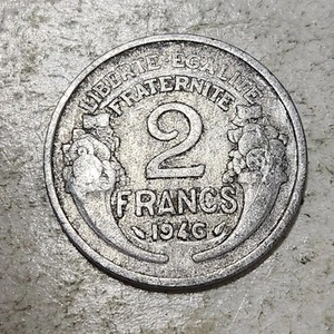 FRANCE 🇫🇷 TWO (2) FRANCS COIN 1946 - Picture 1 of 2