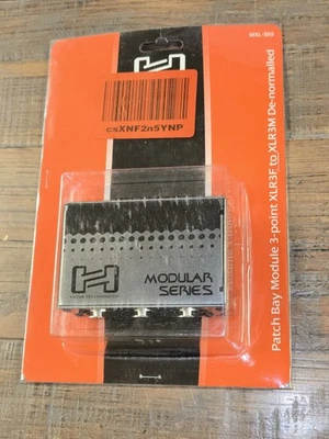 Brand New! Hosa MXL-369 Patch Bay Module, 3-point, XLR3F to XLR3M FREE SHIPPING - Image 1 of 2