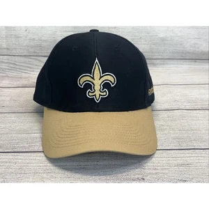 NFL Team Apparel Reebok New Orleans Saints Strap Back Ball Cap Mütze schwarz gold - Bild 1 von 6