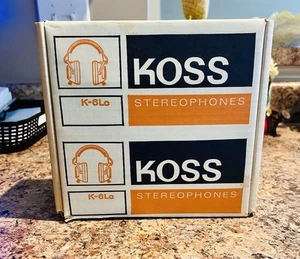 Teléfonos estéreo Koss K-6LC de colección caja original auriculares de audio retro sin probar - Imagen 1 de 10