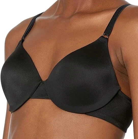 Warner's 1593 This Is Not a Bra Full Coverage 36 C Rich Black 36c