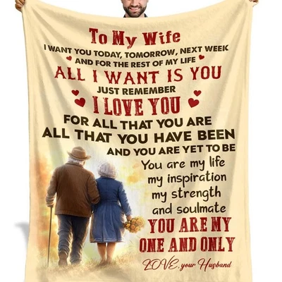 Manta Personalizada Cita Alma Gemela Para Esposa Navidad Romántico Sherpa Regalo Foto 1 de 4