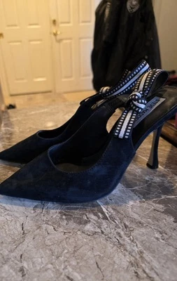 Nuevo Talla 9 - Steve Madden BRI - Zapatos de tacón de gamuza negros sin caja Foto 1 de 4