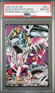 PSA10 GEMA COMO NUEVA OJOS AZULES BLANCO DRGN BANDAI ESCENA DE DUELO COLL.2 1999 YU-GI-OH! - Imagen 1 de 2