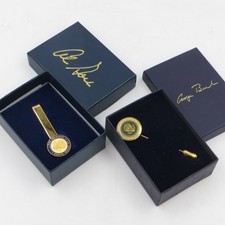 George Bush and Al Gore Stick Lapel Pin and Money Clip w/Box Lot of 2