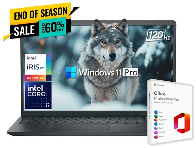 Dell Inspiron 15 Laptop 120Hz Office 2021 Intel i7 32GB RAM 1TB SSD Win 11 Pro