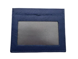 Nuevo Unisex Delgado Cuero Negro Real Portatarjetas de Crédito Billetera Banco Billetera Bolsillo - Imagen 1 de 32