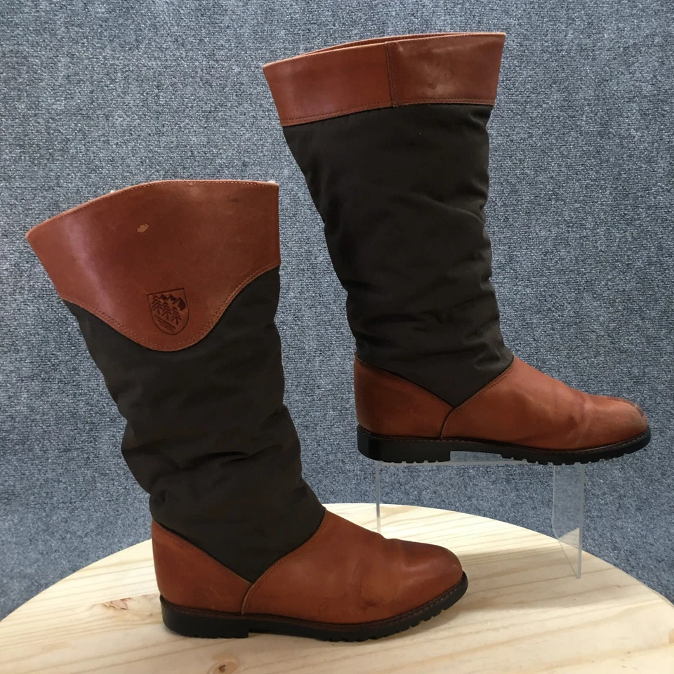 Botas Eddie Bauer para mujer 7,5 de altura piel de oveja marrón tirar informales Foto 1 de 4